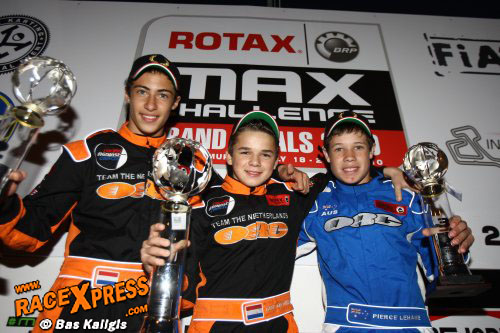 Twee Nederlanders op podium: Jordi van Moorsel (m) en Joel Affolter (l)